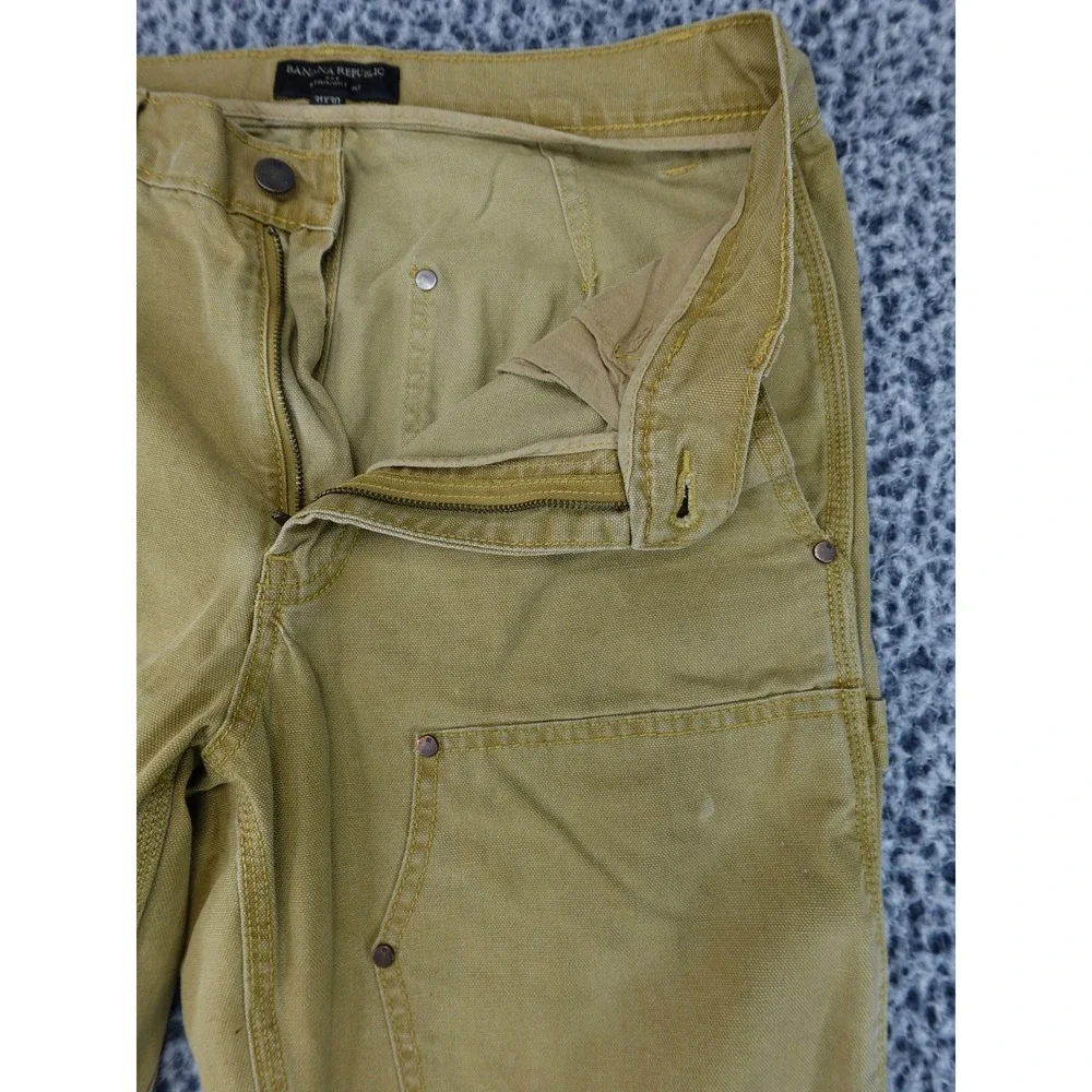 Banana Republic Carpenter Pant Mens‎ 31x30 Beige Double Knee Straight 409616
